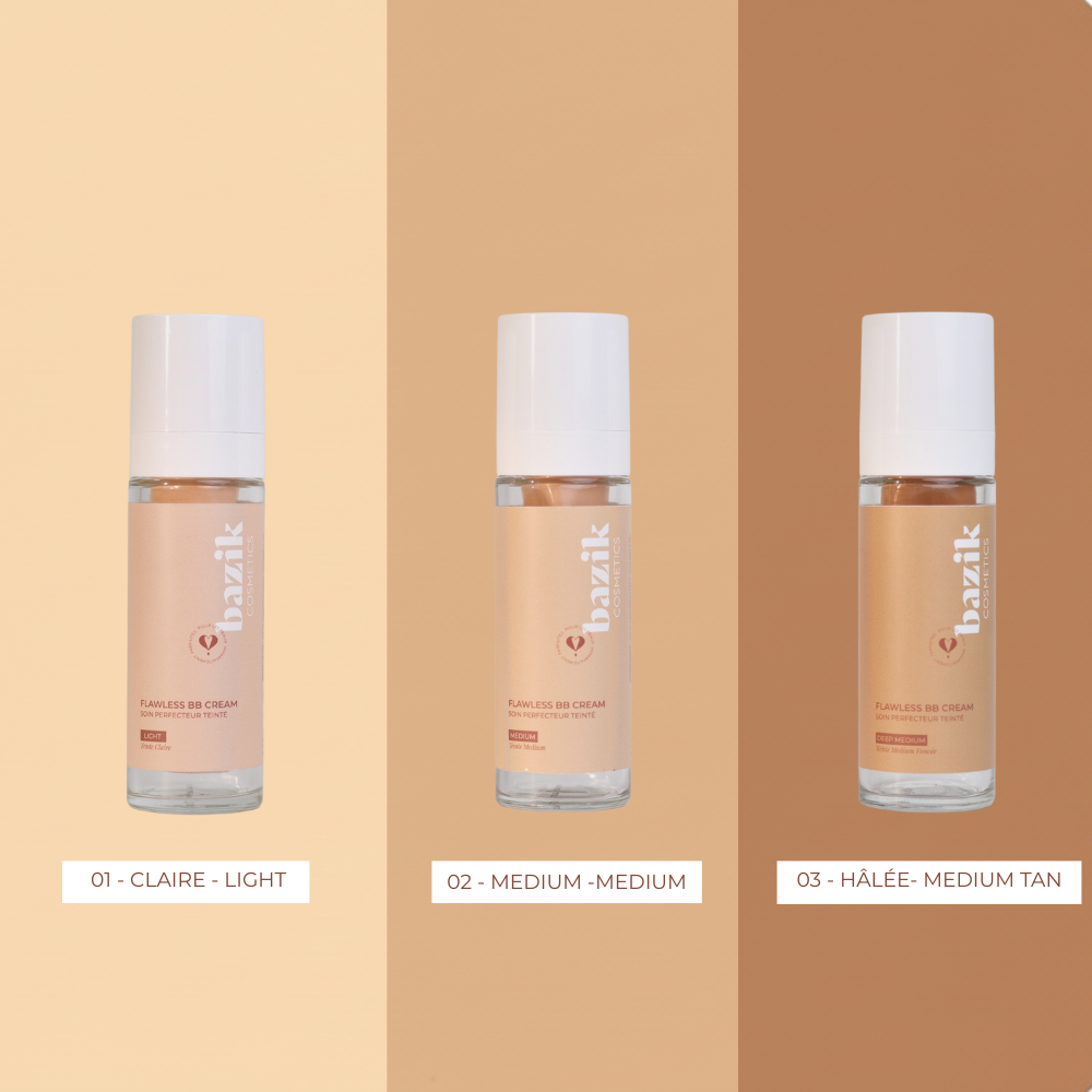 Echantillons de bb crème anti-imperfections avec 3 teintes